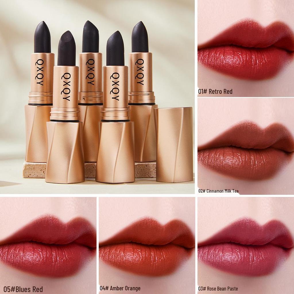 QXQY Black Velvet Matte Non-Fading Waterproof Lipstick