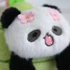 Adorable Panda Plush Backpack Keychain Toy Soft Fluffy Doll Cute Accessory For Kids