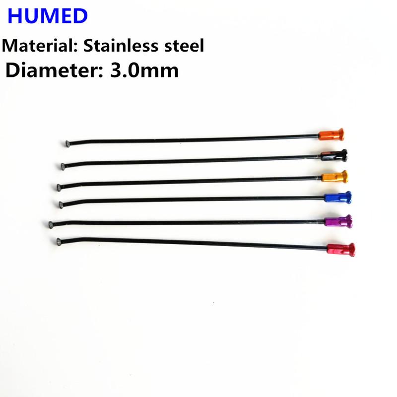36pcs/lot  E-Motorcycle spoke 21/18/17 inch stainless steel black diameter 3mm steel wire motorcycle wheel steel wire 21front nipple black
