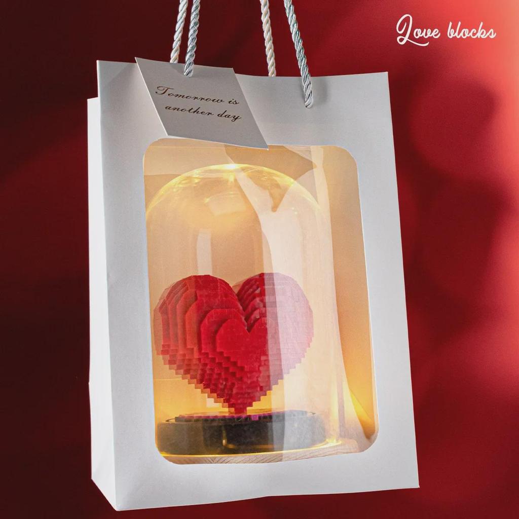 Z71011 Diamond Micro Particles 520 Series: Love Couple DIY Building Blocks Educational Toy