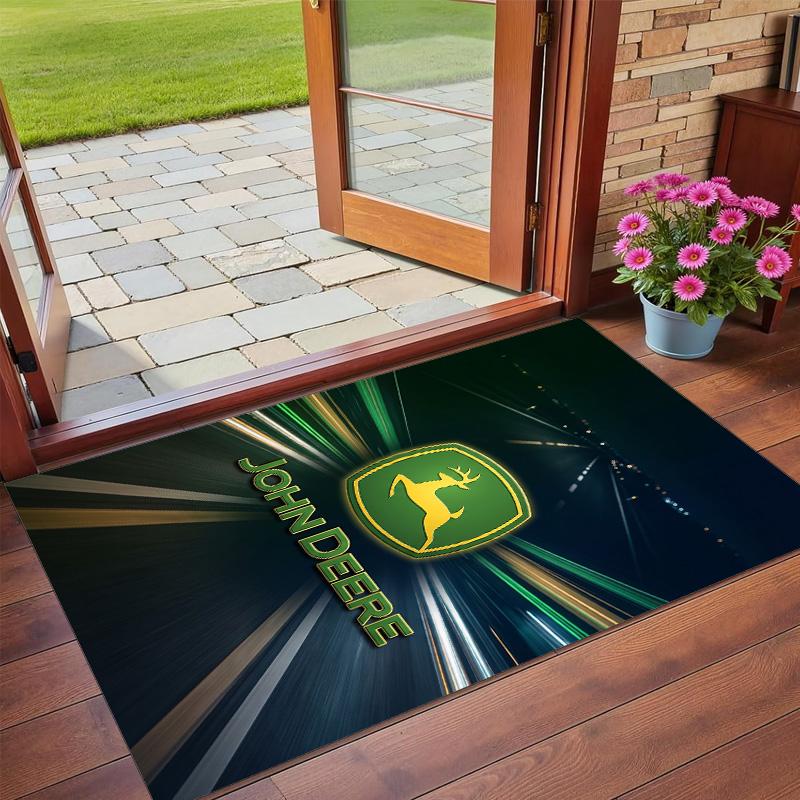 Tapis Peluche Velours Cristal John Deere Usure ?Anti-résistant ?Tapis de sol antidérapant pour décoration intérieure de la maison