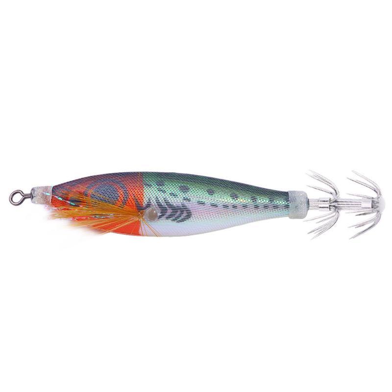 1/5/10Pcs Horizontal Squid Jigs Luminous Cuttlefish Lure Plated Jigging Baits Sea Fishing Artificial Shrimp Hook