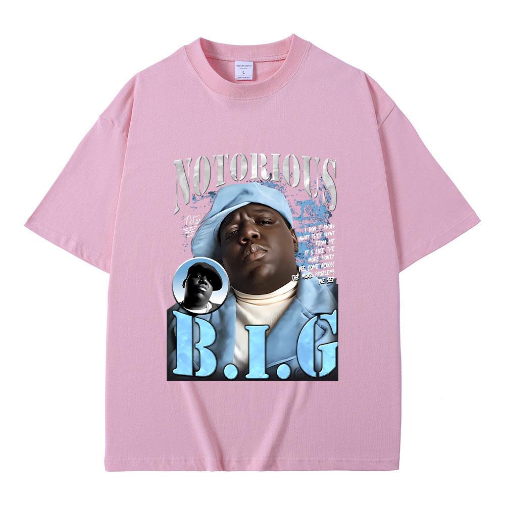 Klassisches Vintage Bestes Berühmtes The Notorious Big T-Shirt Hip Hop Rapper Biggie Smalls Print T-Shirts Herrenmode Übergroßes T-Shirt