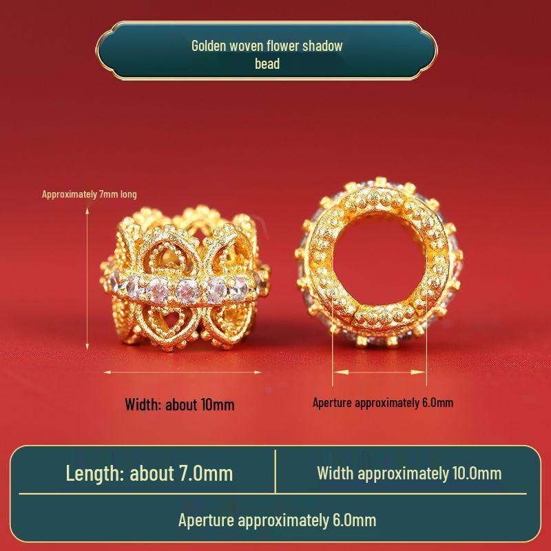 Year of the Horse Sand Gold Non-Fading Drip Oil Beaded DIY Bracelet and Jewelry Accessories.