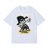 Parappa The Rapper Unisex Short Sleeve T Shirt Retro Game Skeleton Character Graphic Tee Summer Cartoon Streetwear O Neck Oversized Cotton Tops