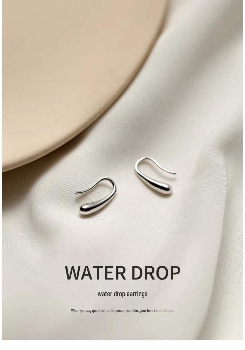 Beixi S925 Sterling Silver Women s Cool, Elegant, Simple, Small, Exquisite Sleeping Ear Hooks Earrings 925 Silver