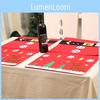 Festive Christmas Ultrasonic Table Mats Soft Fabric Table Cover For Holiday Gatherings