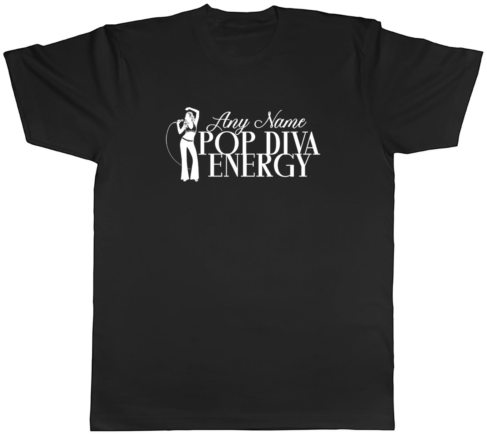 Personalised Any Name Pop Diva Energy Pop Star Mens T-Shirt Tee Gift Top XXL