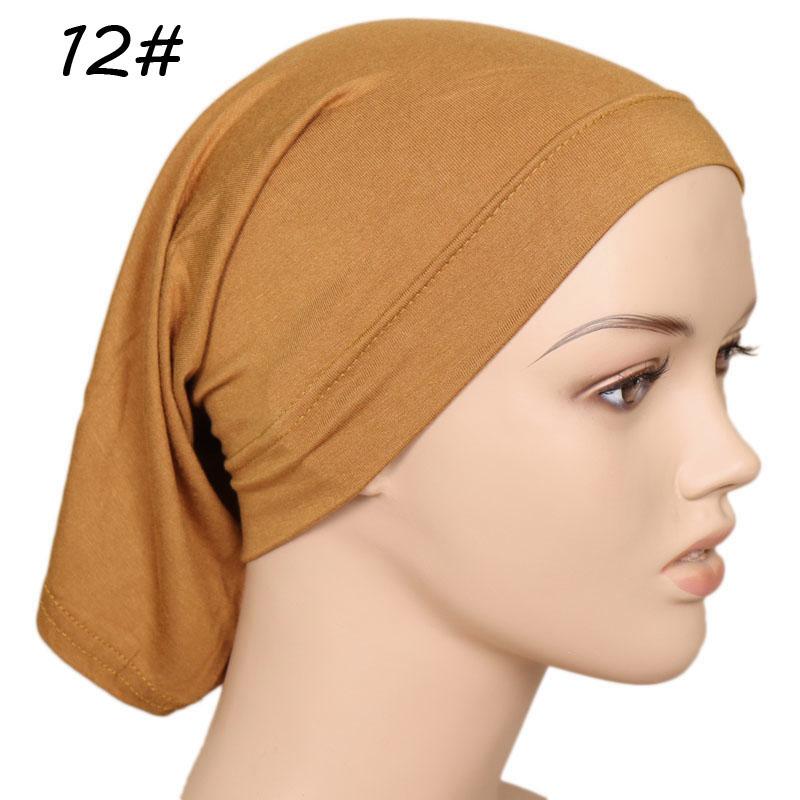 Muslim Underscarf Turban Hijab Ninja Inner Hat Women Chemo Cap Hair Loss Cover Beanie Bonnet Headwear Stretch Head Scarf Wrap
