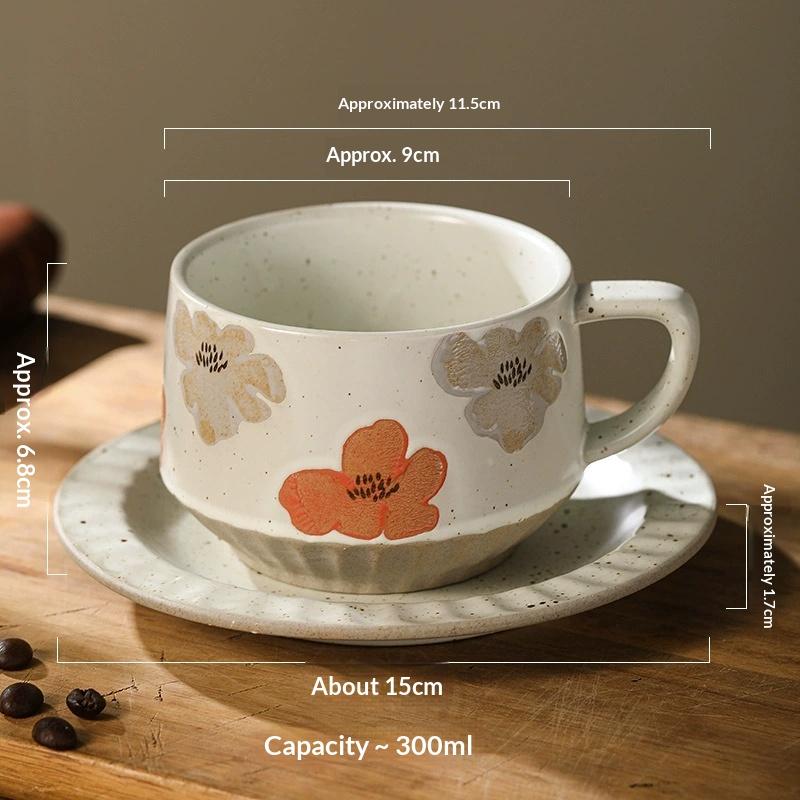 

Coffee Cup High-end Retro Sense Creative Ceramic Coffee Cup Family Coffee Shop High-end Exquisite Cup Wholesale 201-300ml