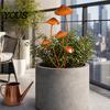 Outdoor Decorative Yard Art Metal Mushroom Garden Stake, Retro Mushrooms Statue, Style Set Stake Plant Sculpture for Lawn Planter Decor Fade Resistant