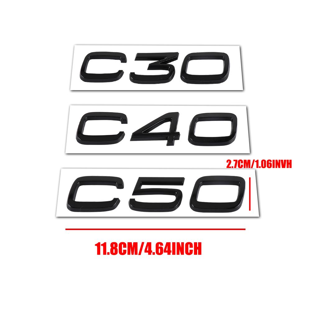 AABJE1 For VOLVO Rdesign C30 C50 C40 AWD D5 Accessories ABS Car Rear Trunk Emblem Auto Door Tail Mark Badge Decals Sticker Center Cover