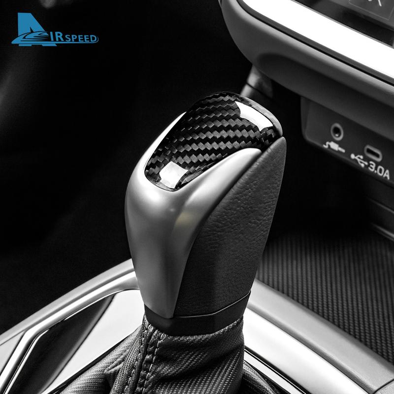 Real Hard Carbon Fiber Car Gear Shift Head Cover Sticker For Subaru Crosstrek Impreza 2024 2025 RHD LHD Interior Accessories