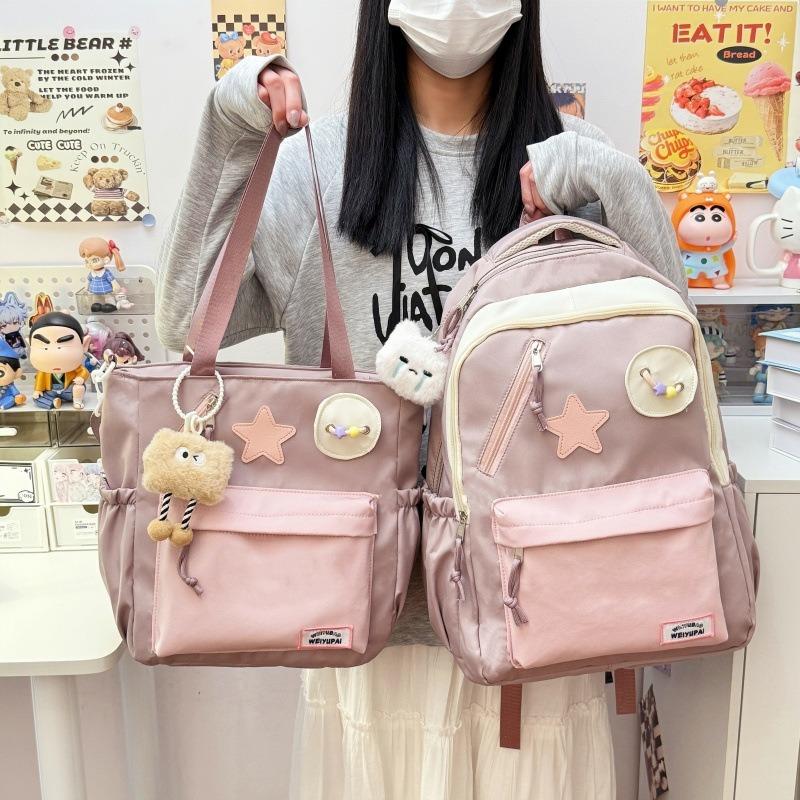 Student Schoolbag, Junior High School High-value Backpack, Niche High School Student Make-up Bag, Two-piece Backpack
