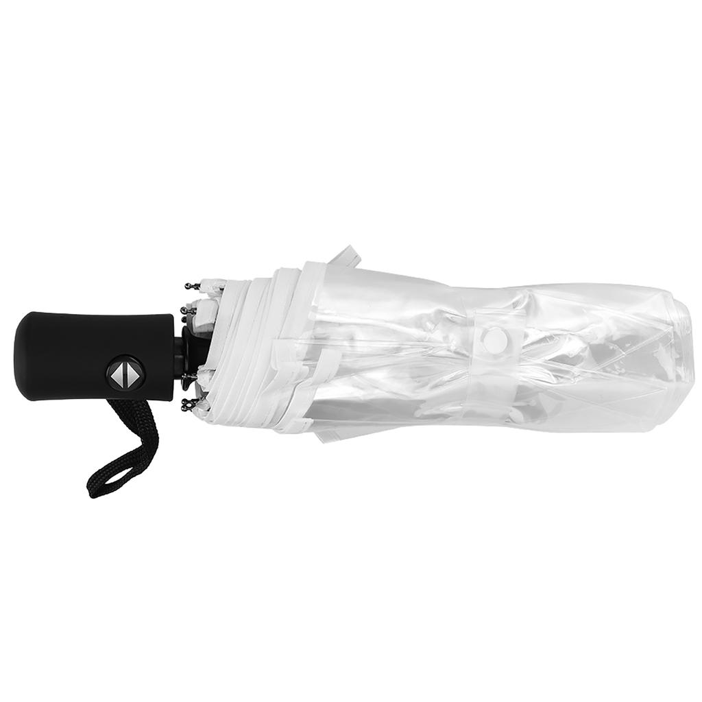 Portable Fashionable Transparent Automatic Three Folds Folding Rain Umbrella for Outdoor