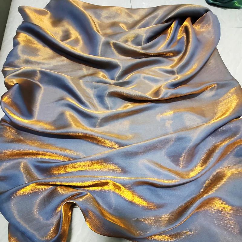 Wide 150cm 1Yard Mermaid Girl Gradient Color Fantasy Satin Fabric for Wedding Dress Hanfu Fashion Clothing Diy Sewing Cloth