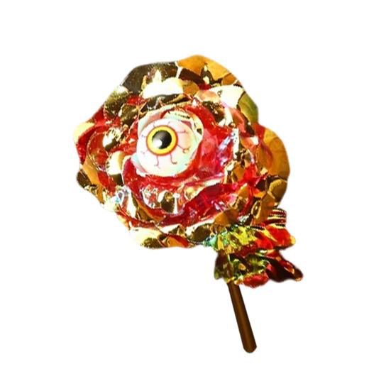 Halloween Faux Rose with Eyeballs Gothic Artificial Eyeball Rose Flower Bouquet for Flower Arrangement Halloween Home Decoration