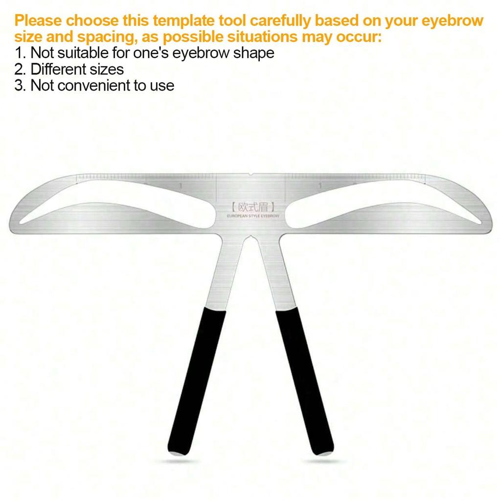 1pc Stainless Steel Eyebrow Shaping Tool - Flexible, Reusable Template For Perfect Brow Shape, Suitable For Beginners And Tattoo Artists