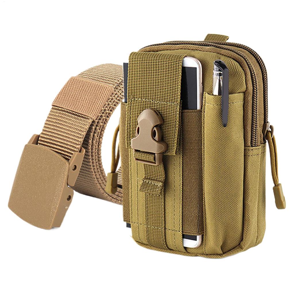 Waist Bag Oxford Waterproof Waist Bag Fanny Pack Waterproof Large Capacity Phone Case Wallet Pouch Gadget Pocket with Belt