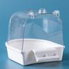 Bird Bath Box Lovebirds Small Birds Parakeets Caged Parrot Bathing Tub for Parakeet Canary Budgerigar Cage Accessories