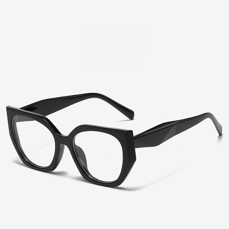 2022 Summer Fashion Designer Flat Top Eyewear Frame For Long Face Ladies