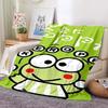 3D Printed Big -eyed Frog Card Kero Kero Keroppi Blanket Living Room Bedroom Sofa Cover Blanket Children's Nap Sleeping Blanket