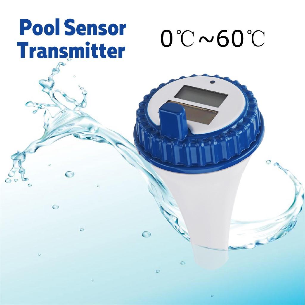Profesjonelt digitalt trådløst svømmebassengtermometer SPA Flytende temperaturmåler Med kanaler/Kalender/Tidsalarm