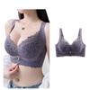 Damen Grau Spitze Drahtloser BH Volle Stütze Bequeme Lingerie