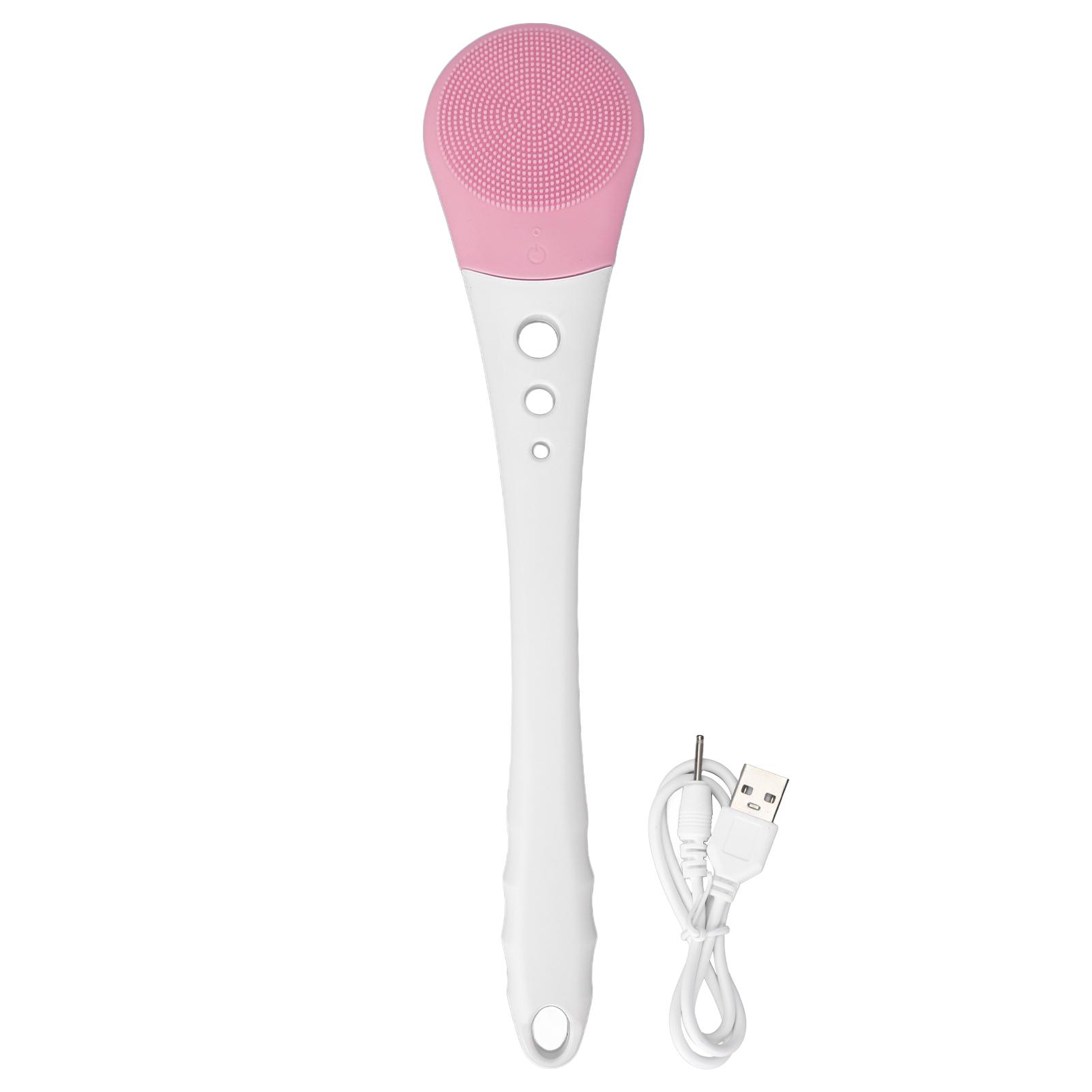 

Электрическая щетка для ванны, многофункциональная водонепроницаемая щетка для душа с длинной ручкой для очищения тела Pink