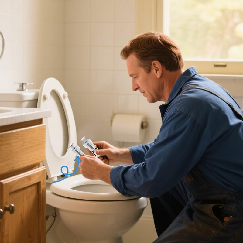 Toilet Seat Screws Hinge Bolts and Nuts Set 2 Pieces Toilet Seat Tightening Fastener for Floor Mount Fastening Replacement and