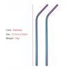 8pcs Multicolor Metal Straws High Quality Stainless Steel Straw Eco Friendly Reusable Straw Party Accessory Dishwasher Safe