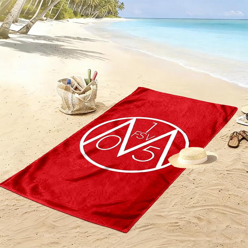 FSV Mainz 05 Print Beach Towel, Large Soft Quick Dry Towel for Beach Camping Swimming