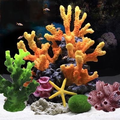 For Fish Tank Decor Lifelike Simulation Sea Coral Aquarium Plants Aquatic Ornament Coral Reef