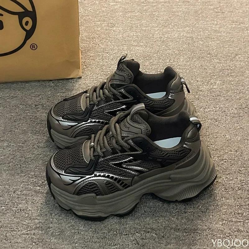 Women Platform Sneakers  Autumn New Fashion Casual Lace Up Sports Shoes Woman Non Slip Walking Shoes Ladies Vulcanize Shoes