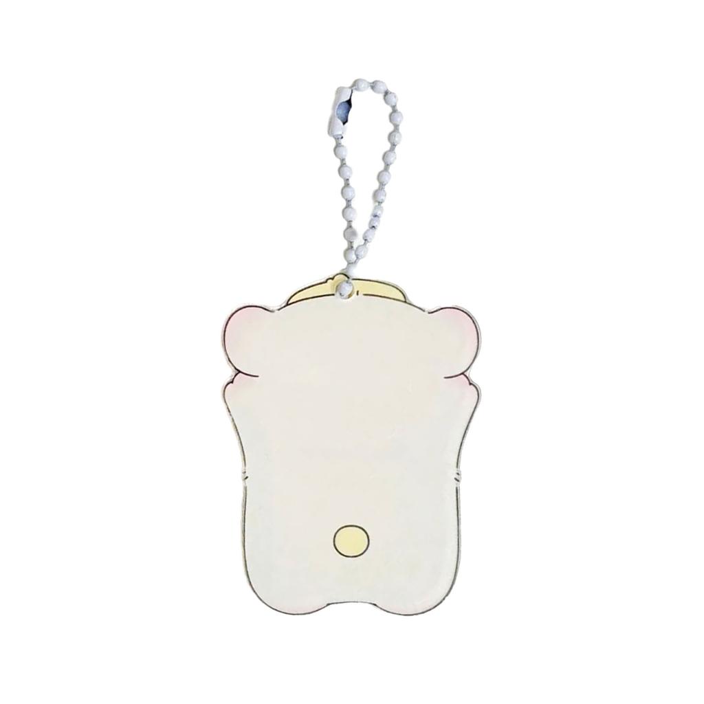 Cartoon Photocard Holder 1Inch Kpop Photo Card Holder with Keychain Id Cards Holder Pendant Keychain Student Card Sleeve