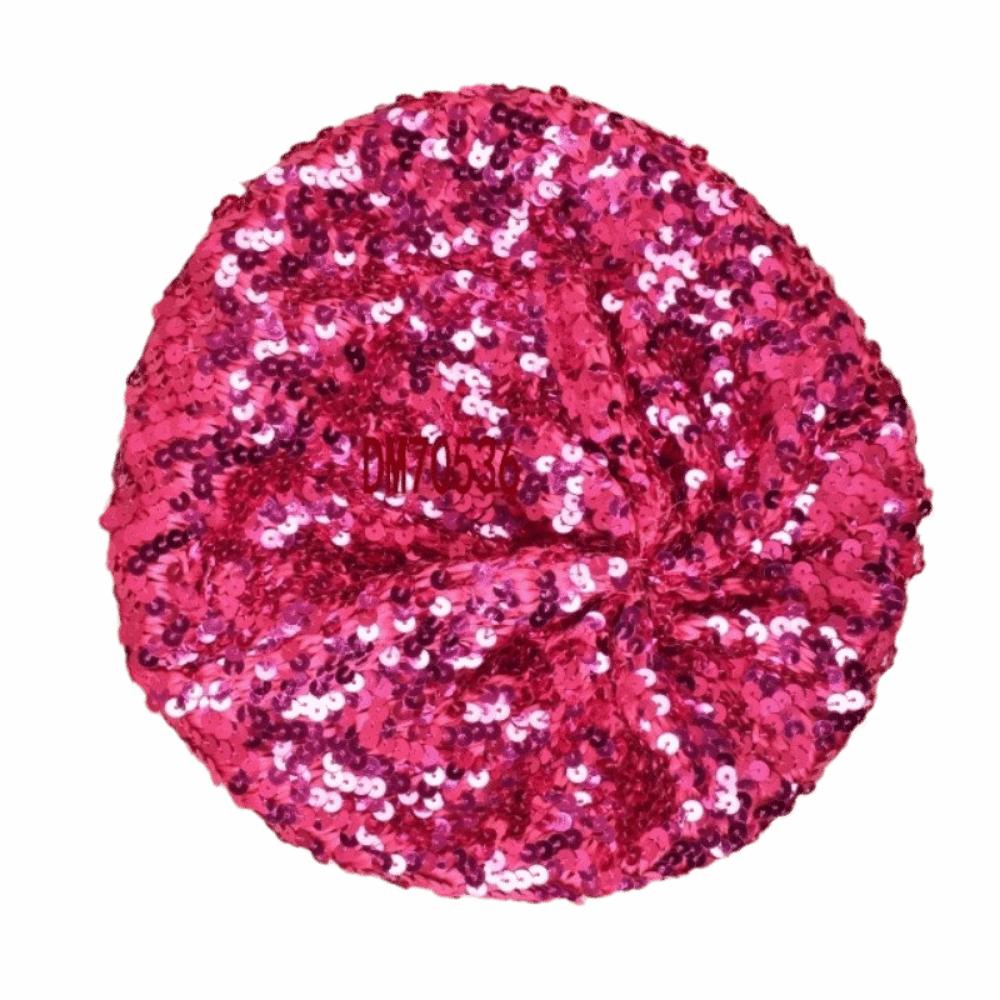 Solid Color Shining Beret Hat Chic Shiny Painter Hat Trendy Women's Sequin Beret Night Club