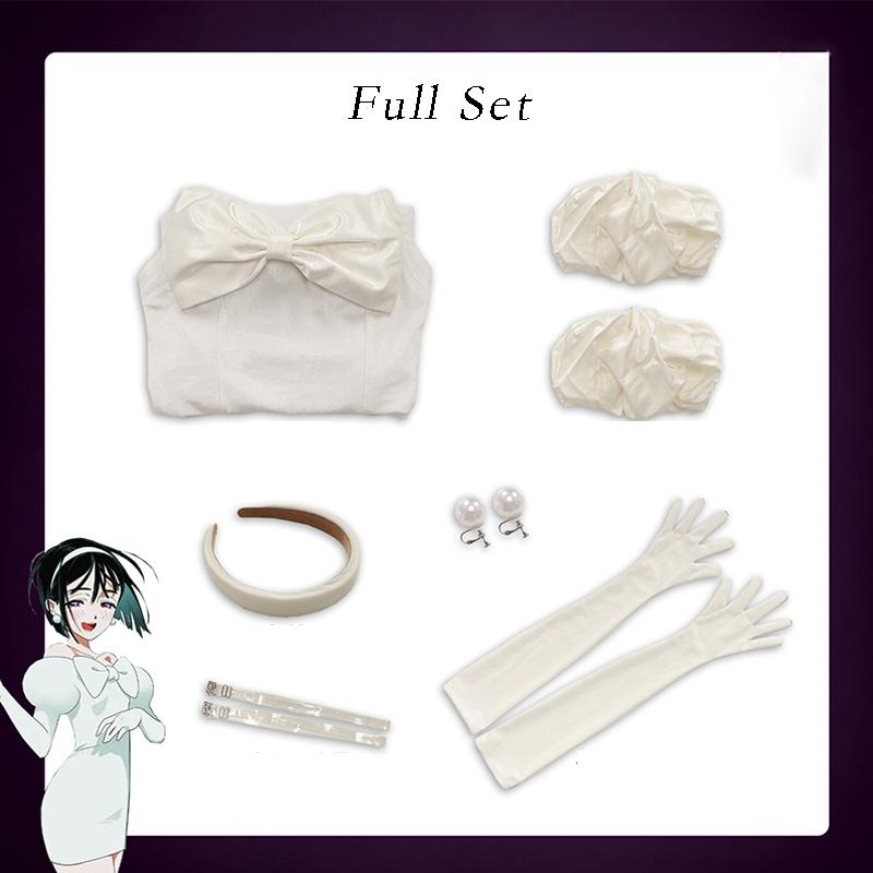 

Аниме Чужая Сцена Суа Косплей Костюм Женский Белый Винтажный Платье Певицы с Бантом Костюм для Хэллоуин Вечеринки S