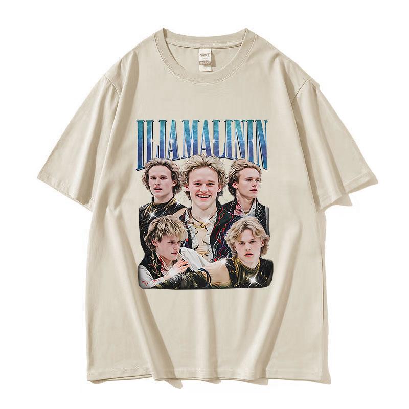 Ilia Malinin Fans Gift Graphic T Shirts Unisexs Fashion High Quality Cotton Tshirt Y2k Unisex Vintage Oversized Tshirt Streetwear