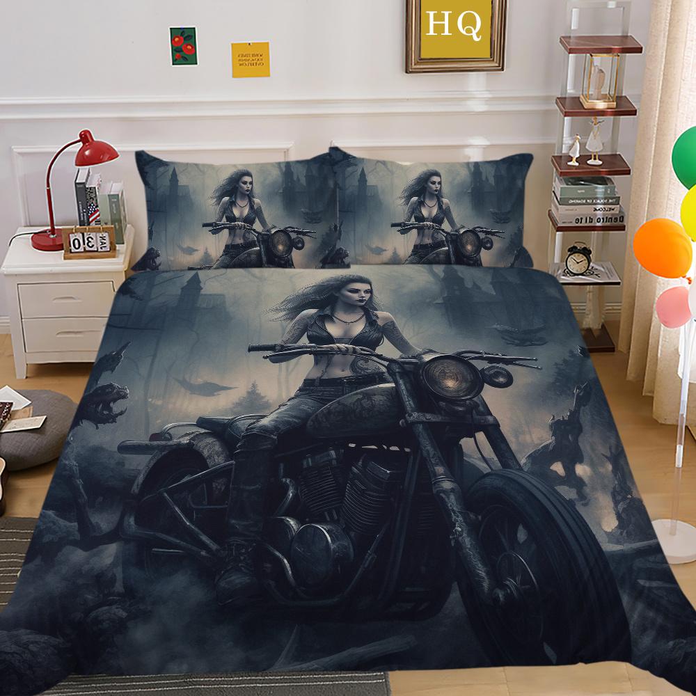 Beauty Skull Printed Bedding Cover Twin Size Microfiber Home Textiles Teen Cool Fashion Home Bedclothes