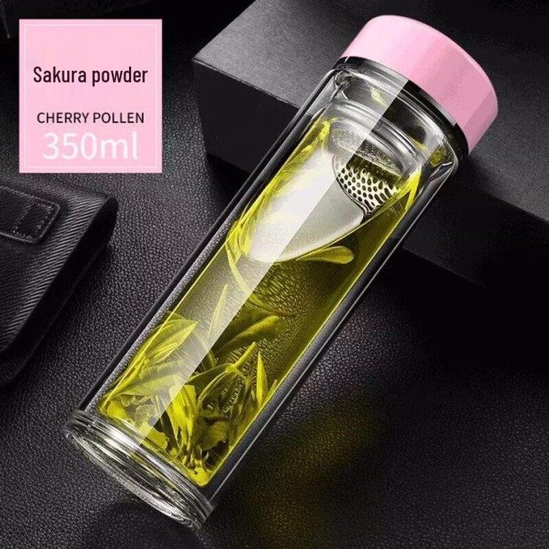 ZISIZ Double-Wall Portable Glass Bottle