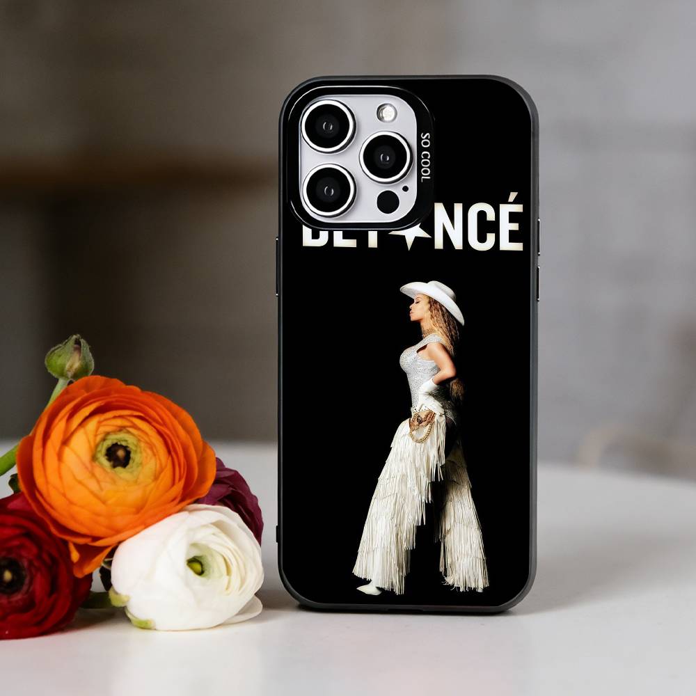 Singer B-BeyoncE Phone Case For iPhone 17,16,15,14,13,12,11 Plus,Pro Max,XS,Colorful Silver Black Cover iPhone14ProMax
