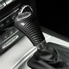 Black ABS Carbon Fiber Car Gear Shift Cover Decoration For Benz C E 07 08 09 10