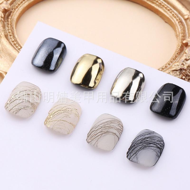 New Manicure Magic Mirror Powder Ins Metal Mirror Flour Light Gold Water Ripple Japanese Super Bright Nail Glitter