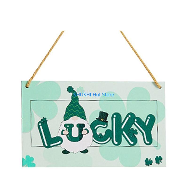 Patrick s Day Pendant Happy Patricks Gnome Irish Clover Letters Crafts D57B