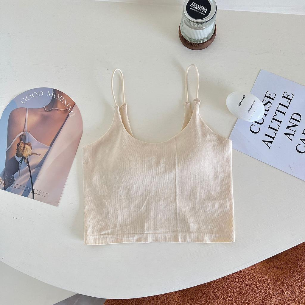 Hot Girl Black Suspender Women's Summer Sexy Outer Vest White Inner Tight Ins Thin Strap Short Top