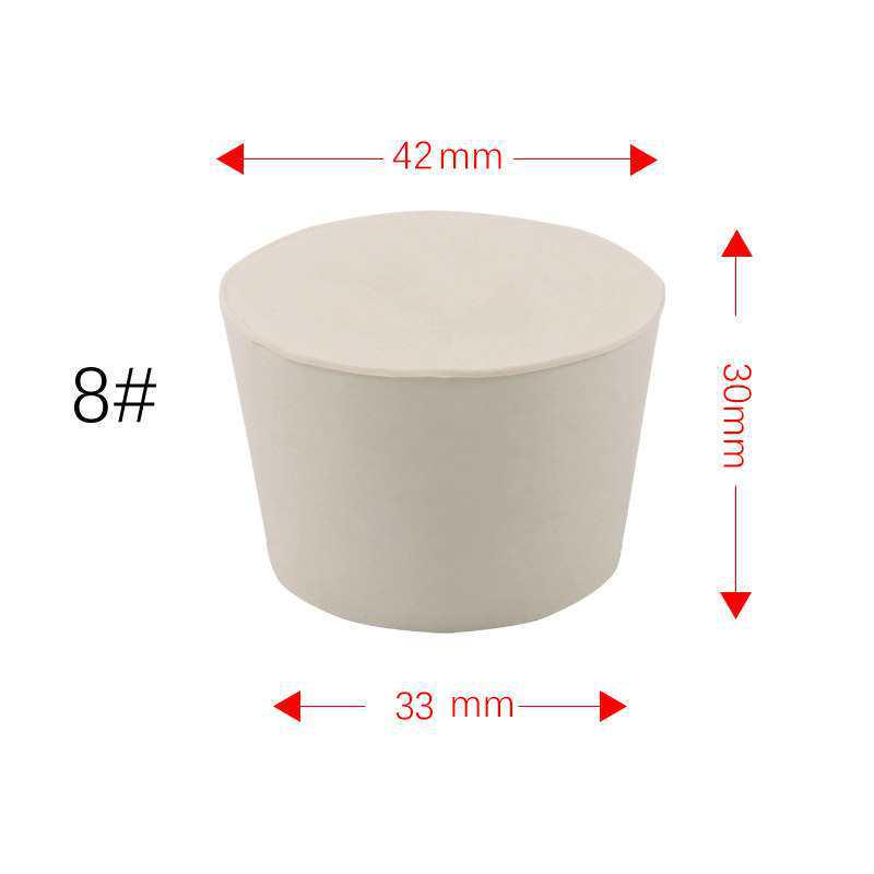 Round Silicone Stopper for Test Tubes and Erlenmeyer Flasks - Piercable and Dense