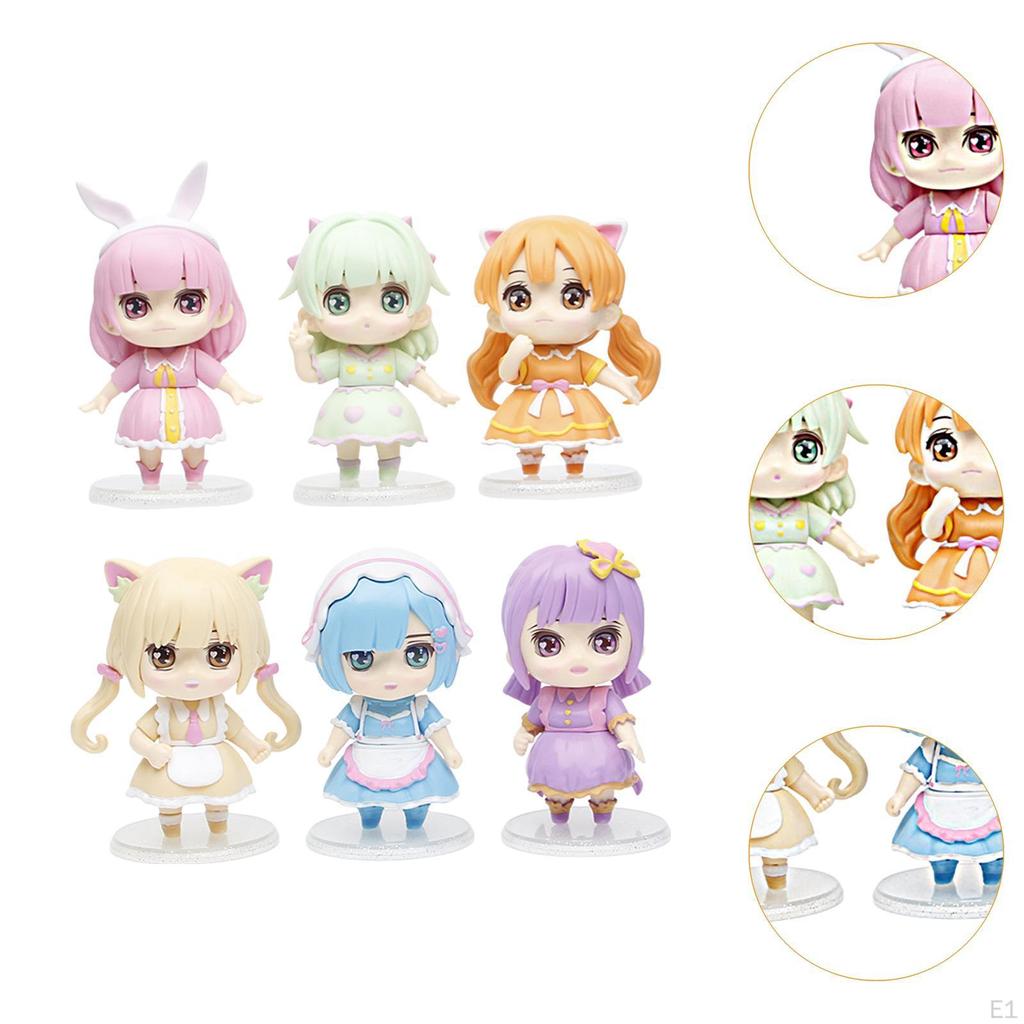 6 Stück Prinzessinnenfiguren, Sammlerornamente, Themenparty Gastgeschenke Zubehör Heimdeko Mädchenfigur