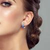 U shaped Flying Gradient Butterfly French Style Hoop Earring 925 Sterling Silver Earrings for Anniversary Wedding Jewelry Gifts