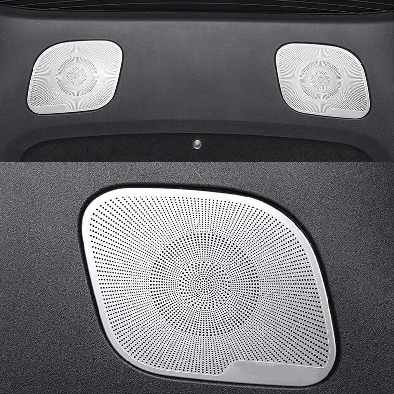 Car Door Audio Speaker Cover Loudspeaker Trim Frame Sticker Stainless Steel for Tesla Model Y 2024-2024 Interior Accessories
