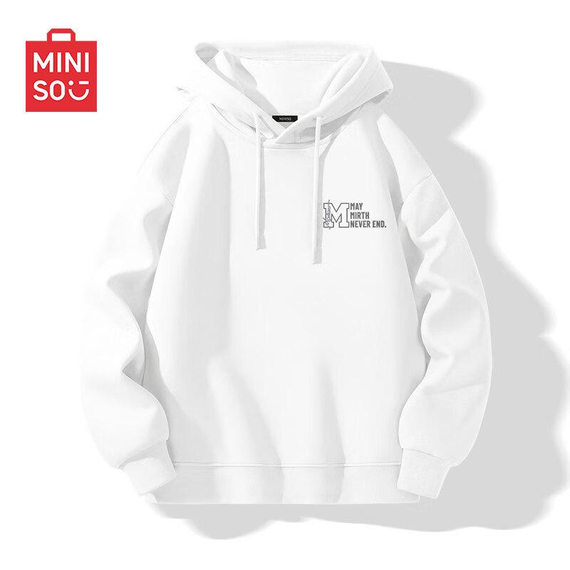 MINISO Men's Heavyweight Loose Fit Hooded Sweatshirt
